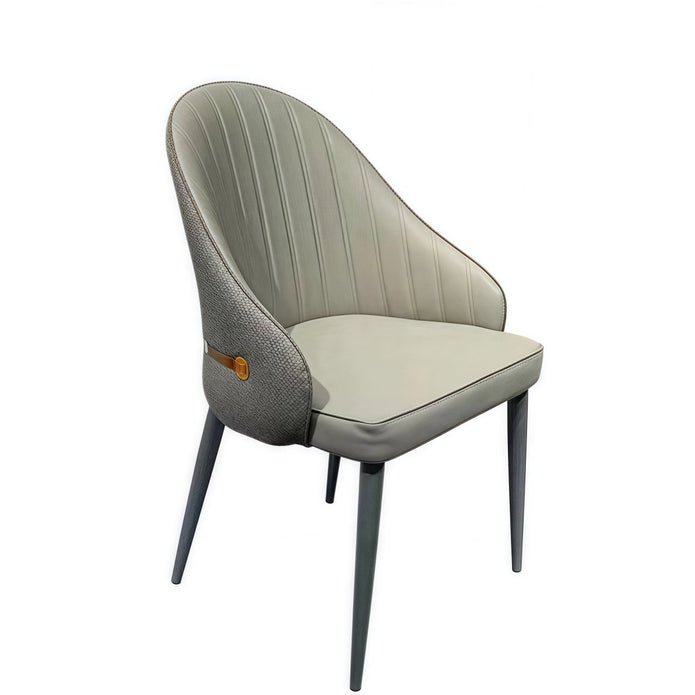 Milano Faux Leather Dining Armchair Set of 2 – Grey – product view 3