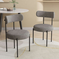 Slate Elsa Boucle Dining Chairs (Set of 2) | Greenora Living Australia
