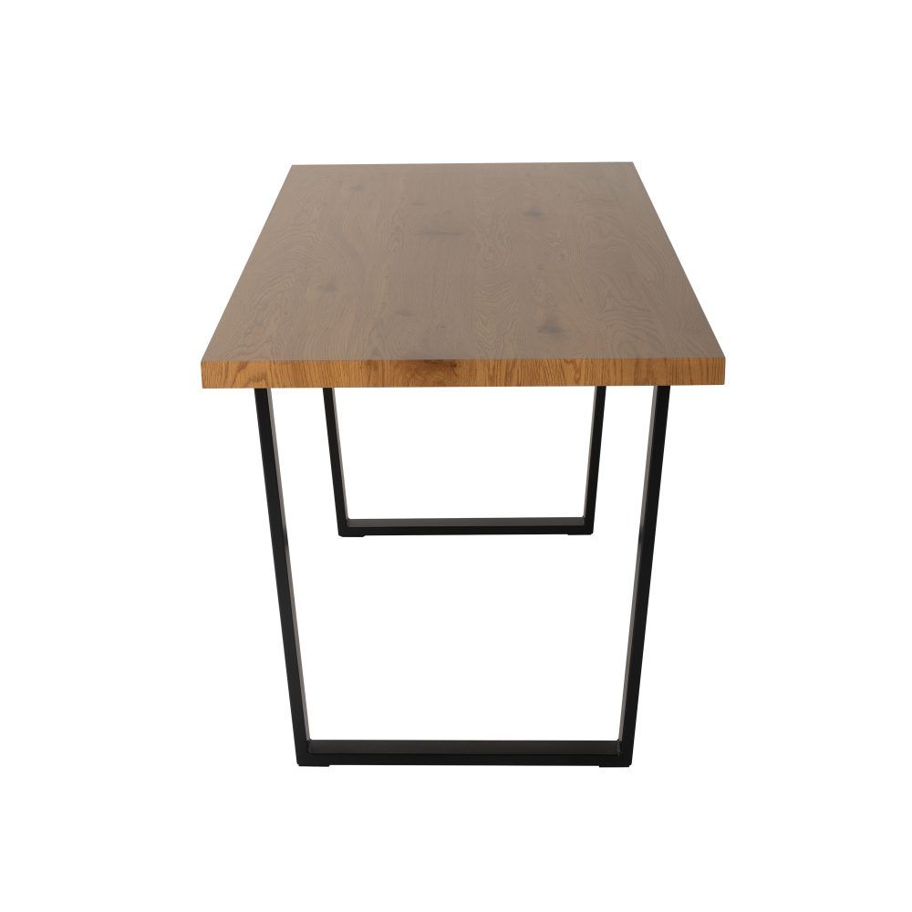 7-Piece Dining Set | Natural Wood-Look Table &amp; 6 Navy Velvet Scallop Chairs with Gold Legs | Greenora Living Australia