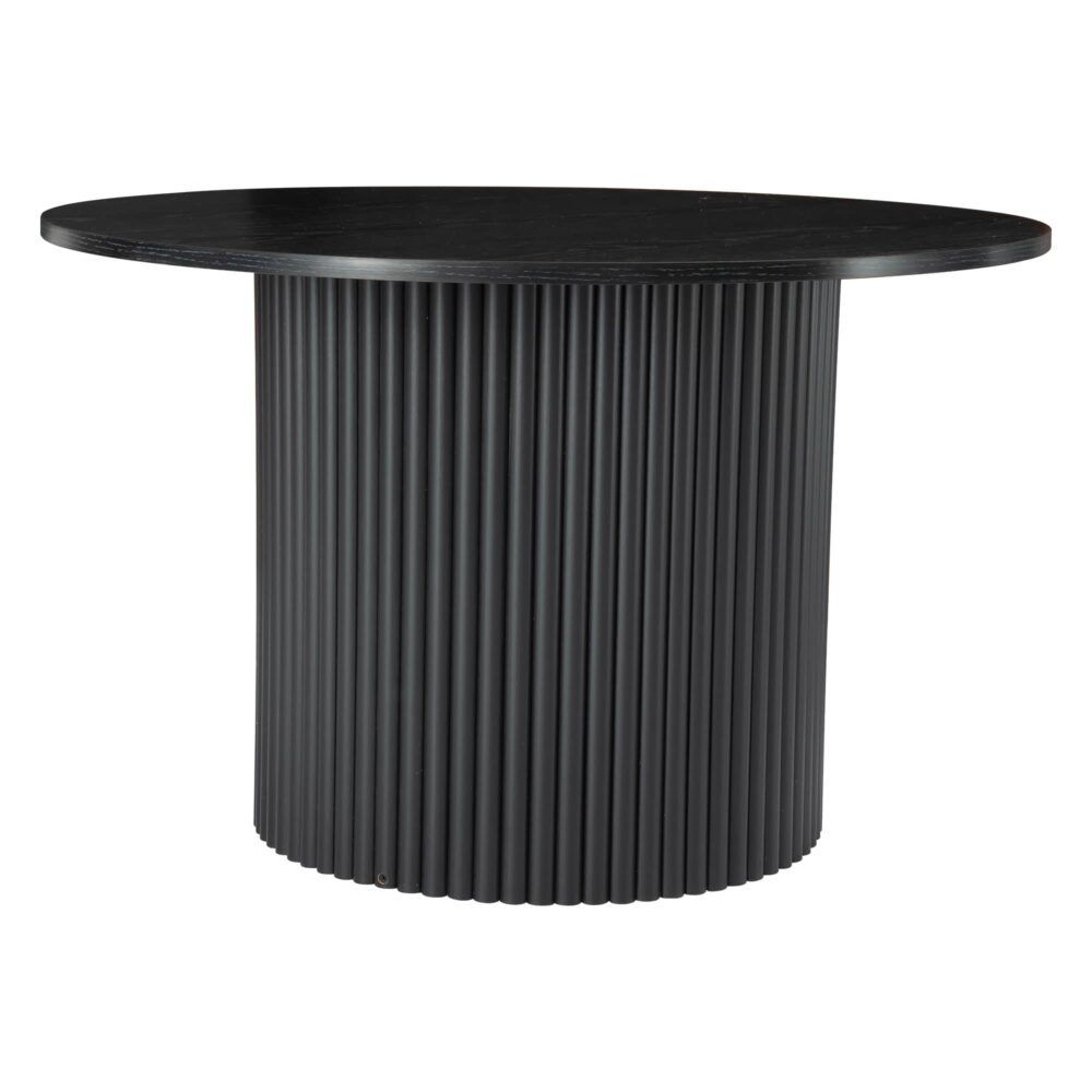 Luxe Ribbed Round Coffee Table – Black – product view 6