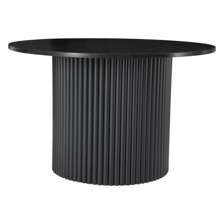 Luxe Ribbed Round Coffee Table – Black – product view 6