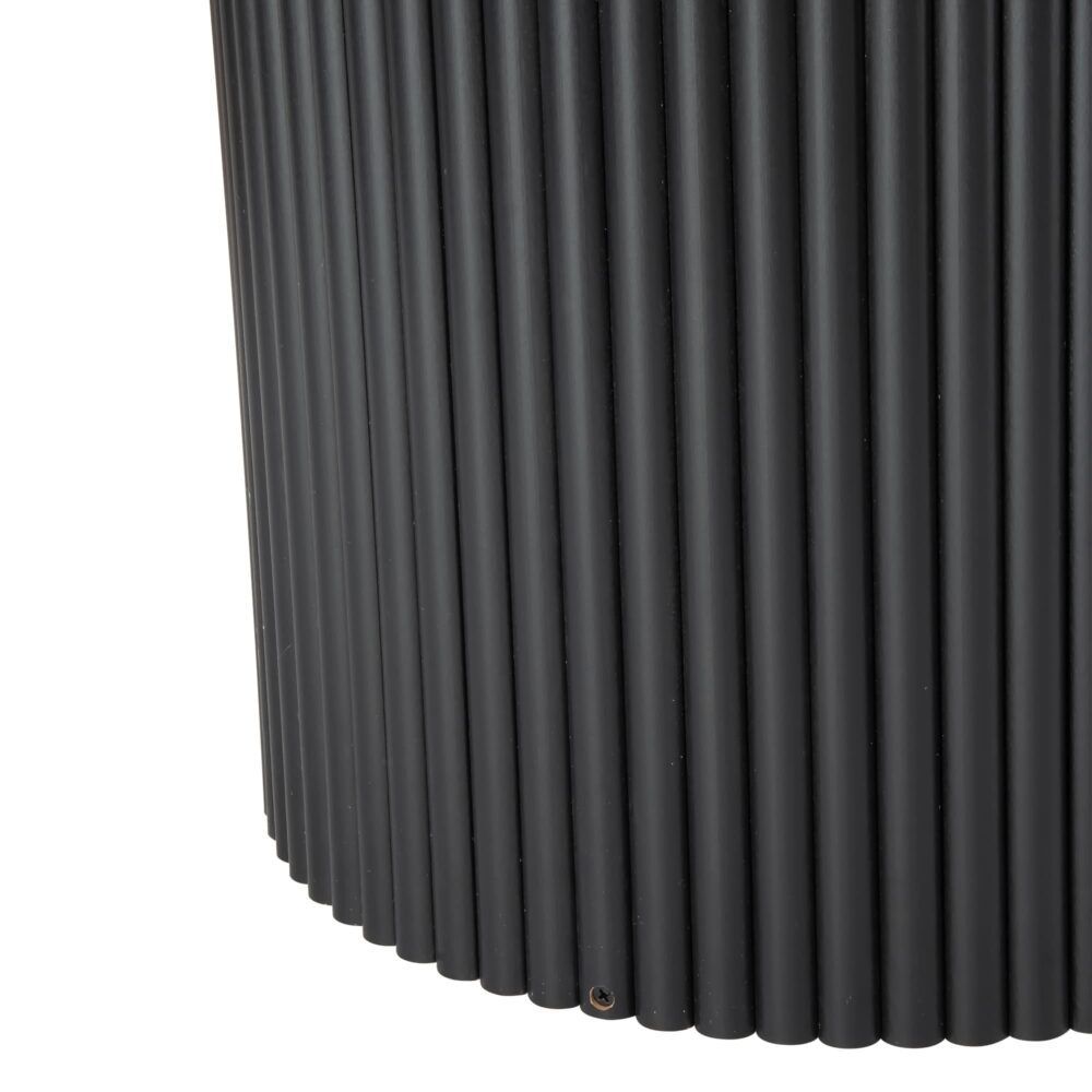 Luxe Ribbed Round Coffee Table – Black – product view 10