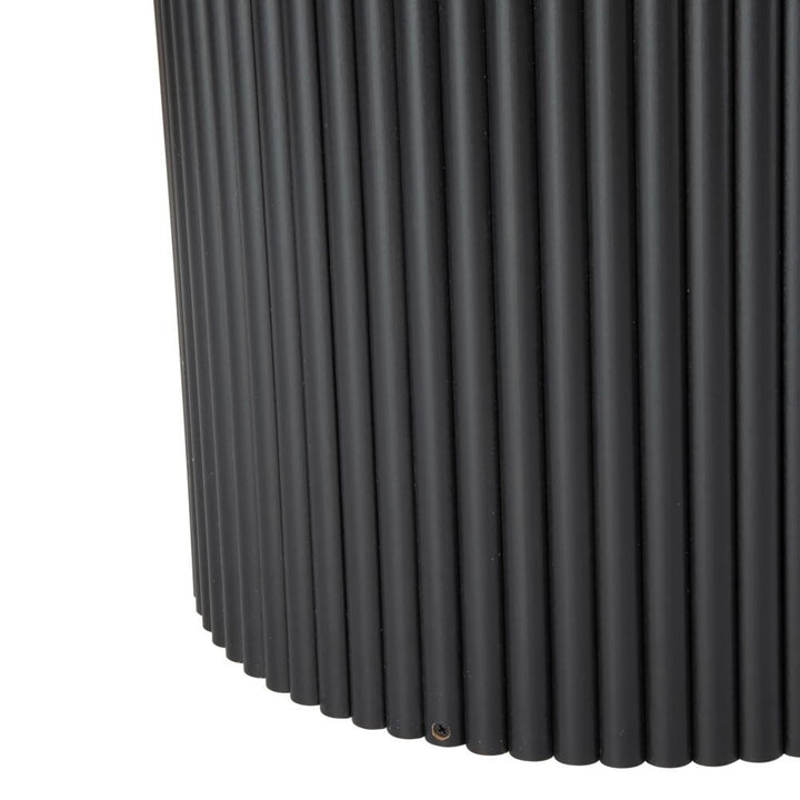 Luxe Ribbed Round Coffee Table – Black – product view 10