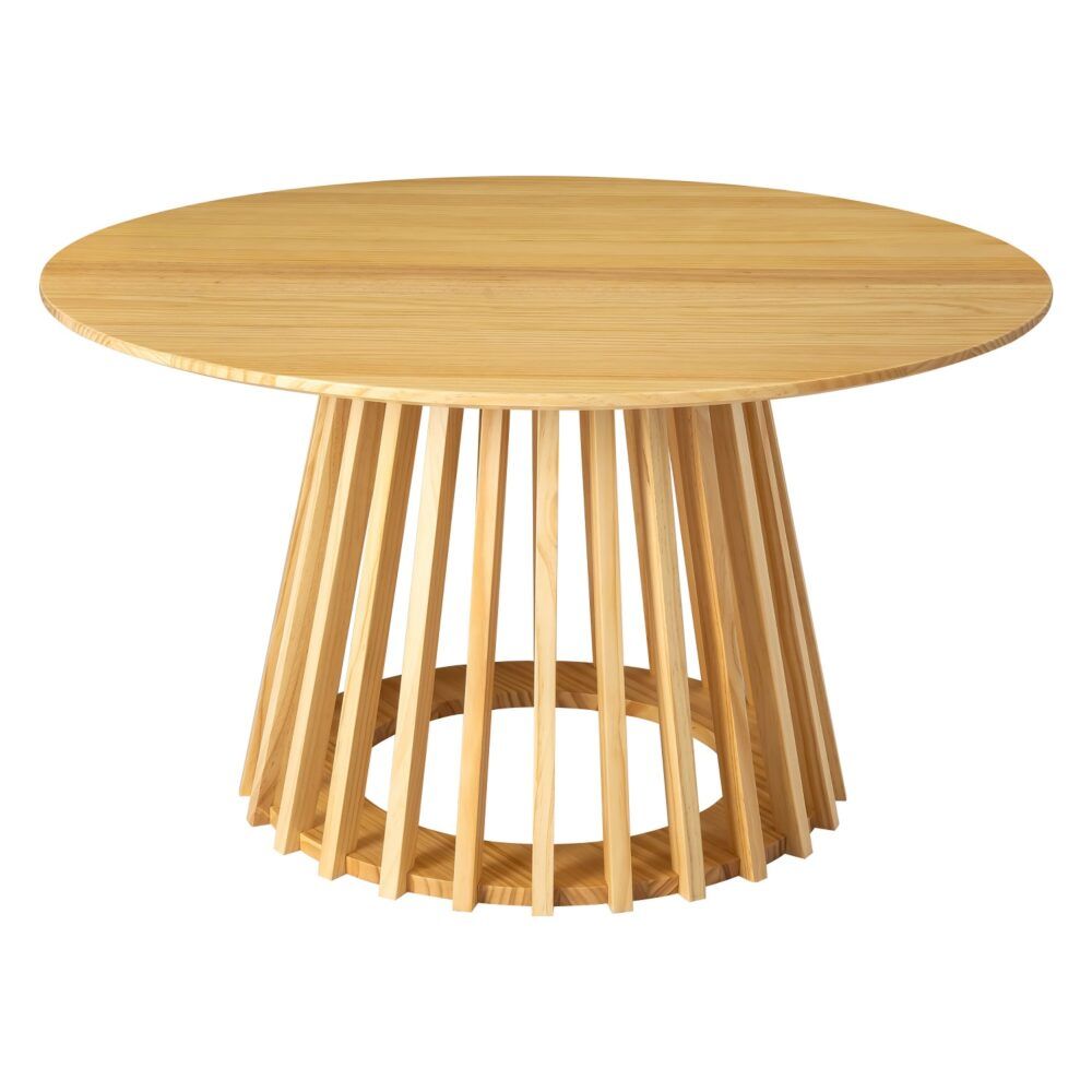 Palmer Coastal Slatted Coffee Table – Natural – product view 7