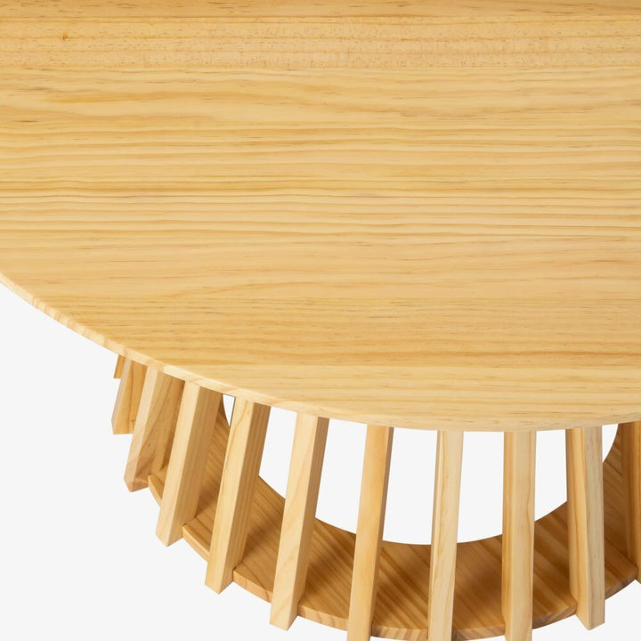Palmer Coastal Slatted Coffee Table – Natural – product view 10