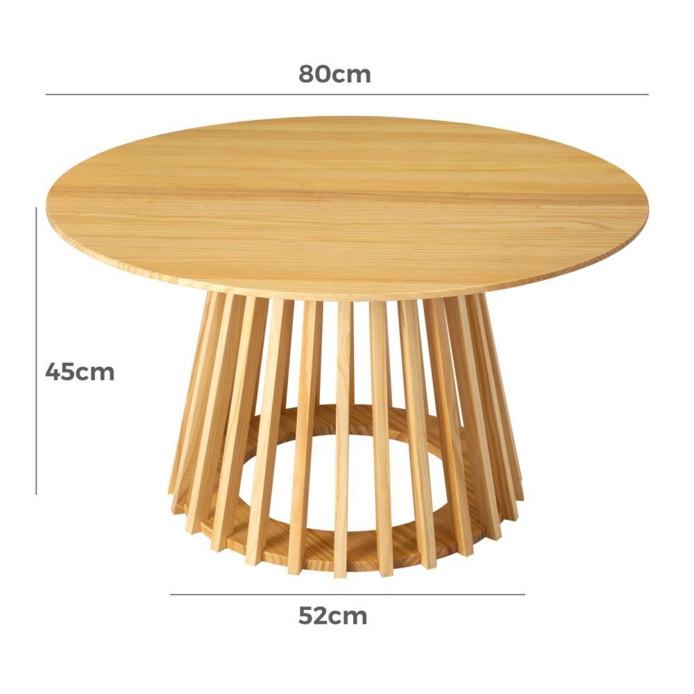 Palmer Coastal Slatted Coffee Table – Natural – product view 15
