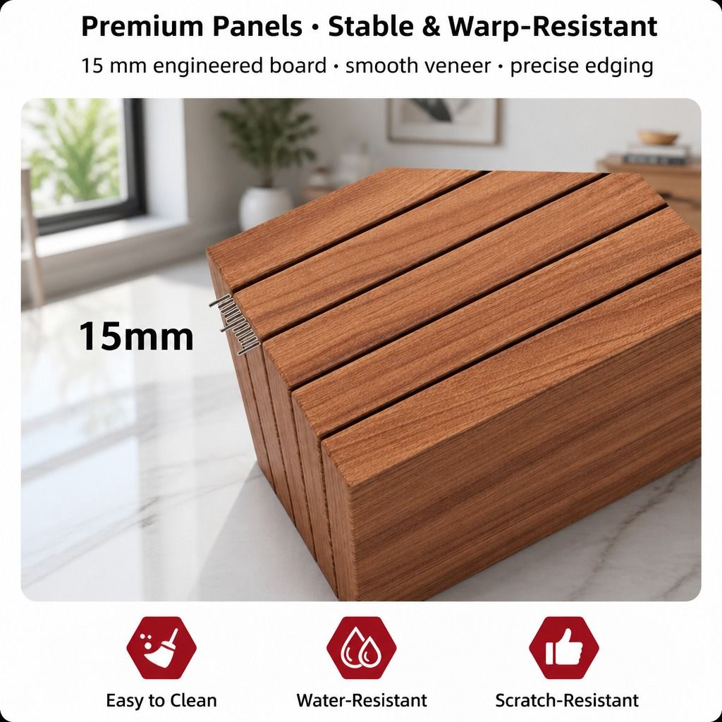 Tavi Walnut Bedside Table – 2 Drawers &amp; Tray Top – product view 5