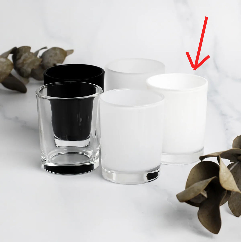 Frosted White Glass Tealight Candle Holders – Set of 10 | 6.5cm - Greenora Living