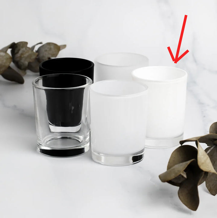 Frosted White Glass Tealight Candle Holders – Set of 10 | 6.5cm - Greenora Living