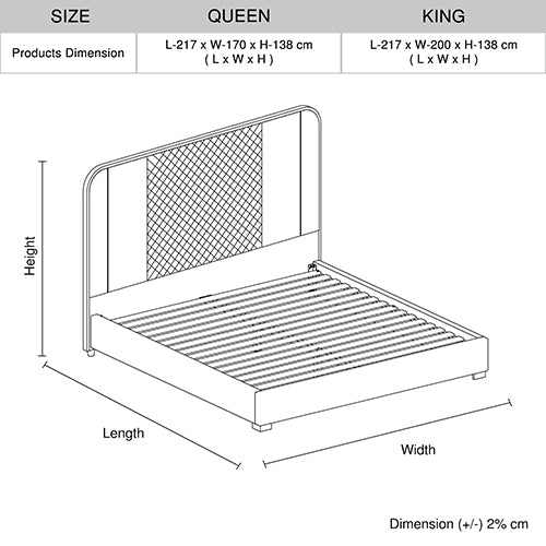 Halcyon Black Queen Bed Frame – Air Leather, Alexander Quilted Headboard &amp; Footboard | Polished Stainless Steel Feet - Greenora Living