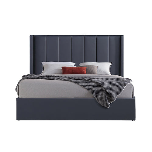 Prado Queen Bed Frame – Gas Lift Storage, MDF &amp; Non-Woven Fabric | Centre Support Leg | Minimalist Design - Greenora Living