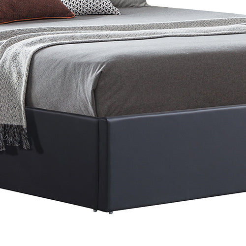 Prado Queen Bed Frame – Gas Lift Storage, MDF &amp; Non-Woven Fabric | Centre Support Leg | Minimalist Design - Greenora Living
