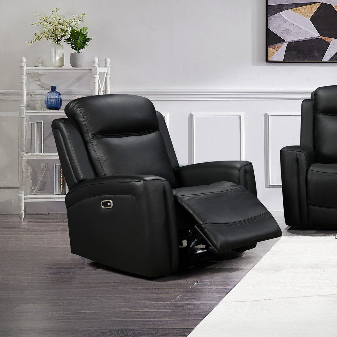 The Phoenix – Electric Power Recliner Chair | One-Touch Reclining, 160kg Capacity & Black Leatherette - Greenora Living