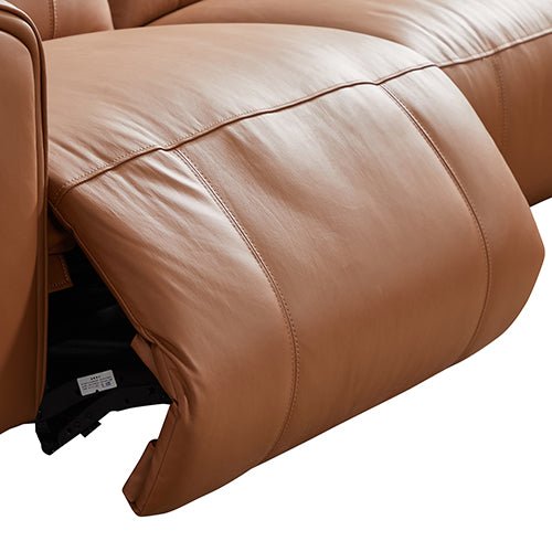London 5-Seater Genuine Leather Corner Sofa | Electric Recliner, Power Slide &amp; Right Chaise | Greenora Living Australia