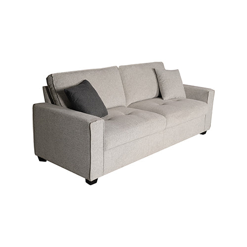 Milano 3-Seater Sofa with Pocket Springs and Multilayer Foam in Grey Fabric - Greenora Living