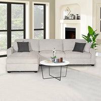 The Milano – Grey Charcoal Corner Sofa with Full-Length Chaise & Pocket Springs | Greenora Living Australia