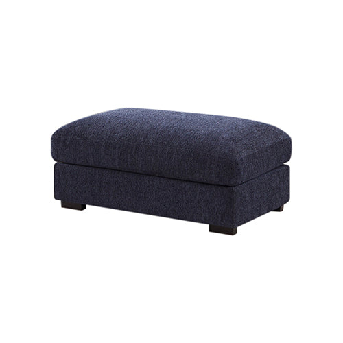 The Orion – Sea Blue Corner Sofa with Ottoman &amp; Fluffy Padded Seats - Greenora Living