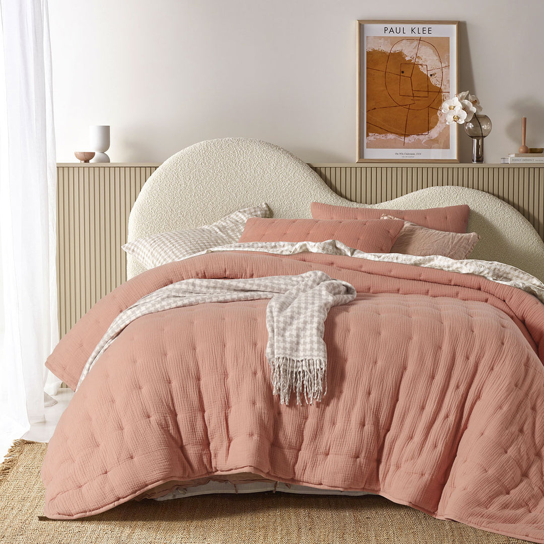 Clay Mist Queen Comforter Set – Breathable Cotton Gauze | OEKO-TEX Certified | Polyester Fill | 3-Piece - Greenora Living