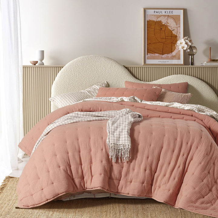 Clay Mist Queen Comforter Set – Breathable Cotton Gauze | OEKO-TEX Certified | Polyester Fill | 3-Piece - Greenora Living