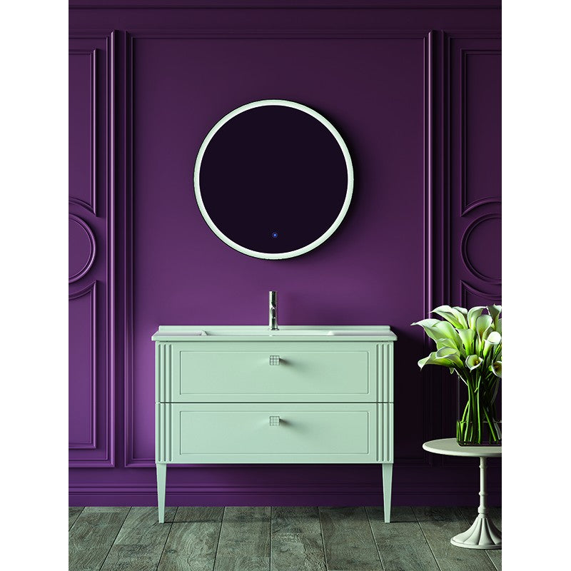 Round LED Bathroom Wall Mirror with Anti-Fog & Touch Switch - Greenora Living