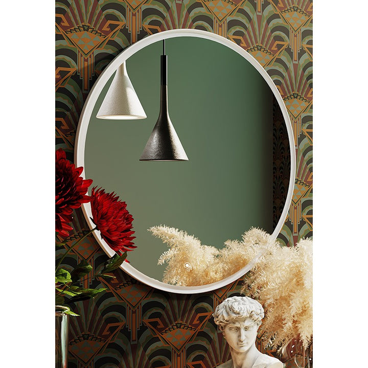Round LED Bathroom Wall Mirror with Anti-Fog &amp; Touch Switch - Greenora Living