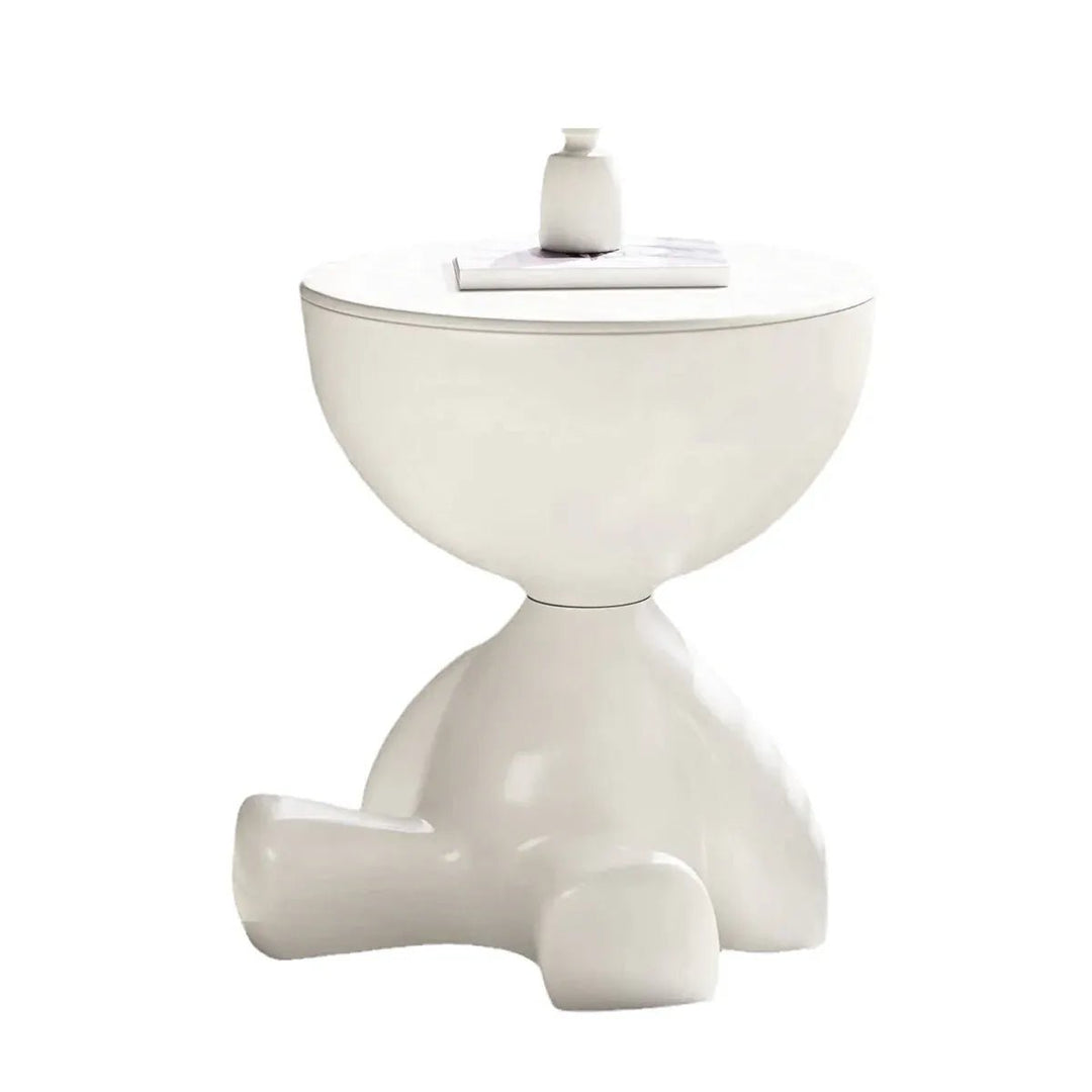 Teddy Mobile Storage Side Table – White – product view 4