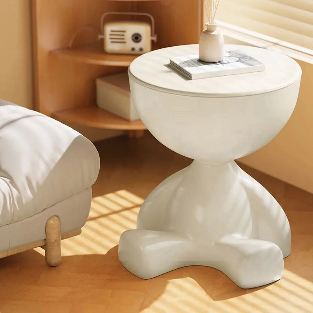 Teddy Mobile Storage Side Table – White