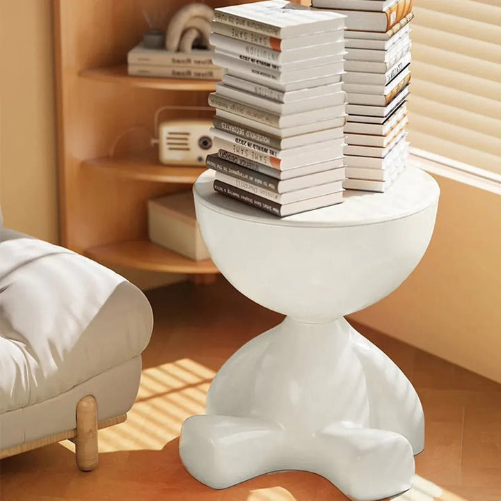 Teddy Mobile Storage Side Table – White – product view 11