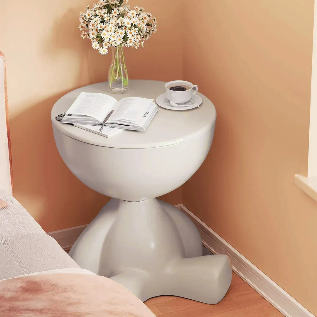 Teddy Mobile Storage Side Table – White – product view 12