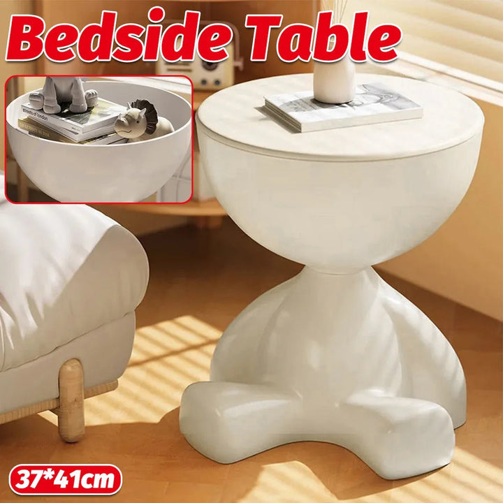 Teddy Mobile Storage Side Table – White – product view 13