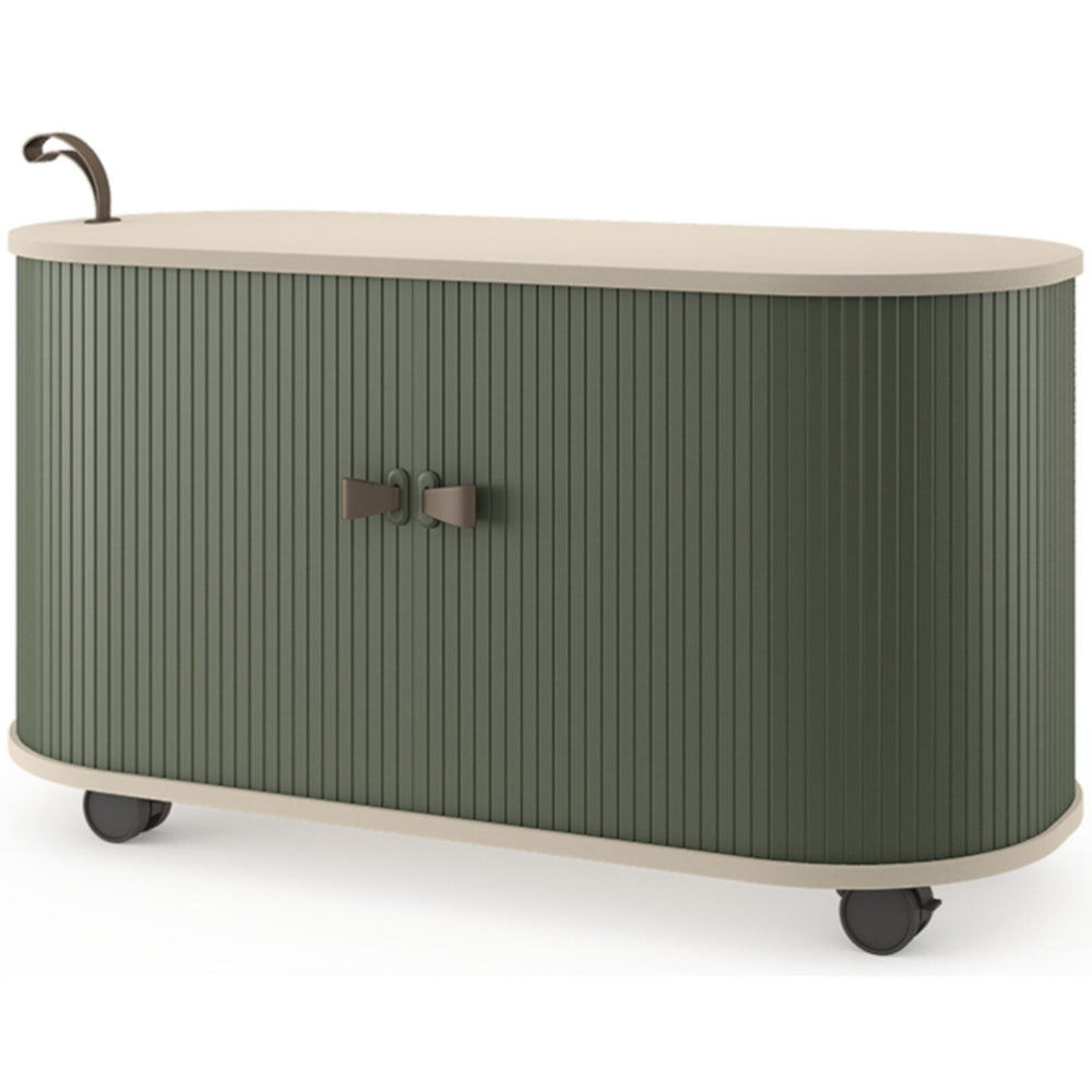 Mobile Roller Shutter Storage Cabinet – Adjustable Shelves & Lockable Castors | ABS & MFC | Commercial Grade - Greenora Living