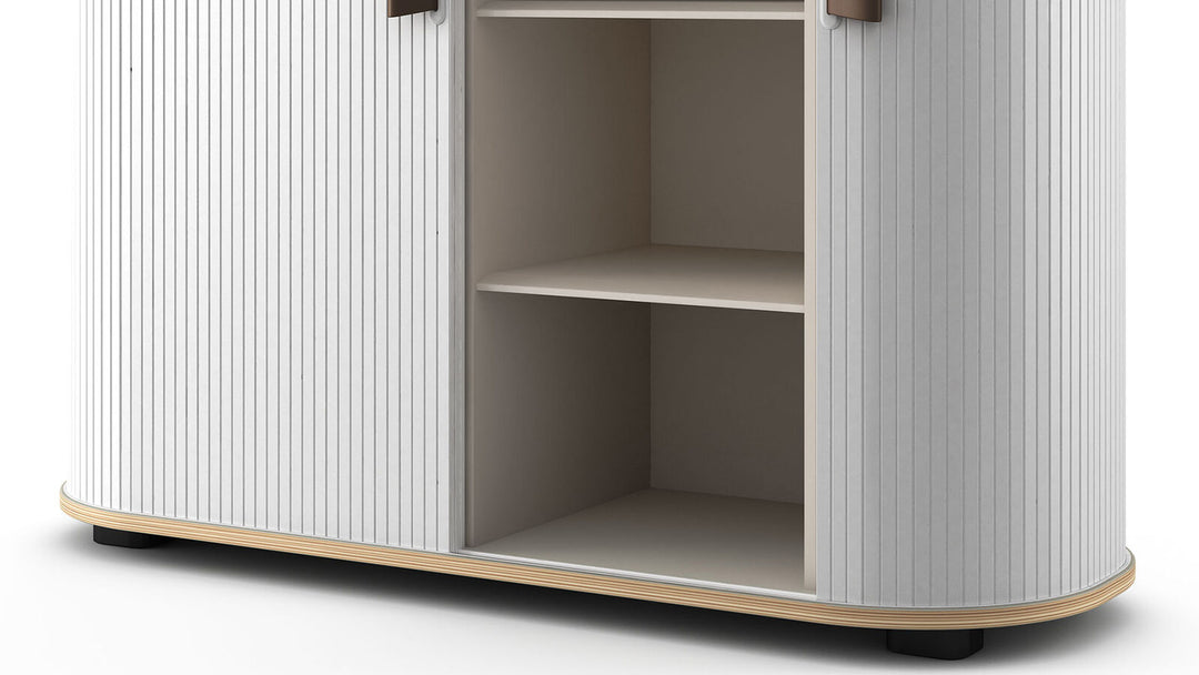 Mobile Roller Shutter Storage Cabinet – Adjustable Shelves &amp; Lockable Castors | ABS &amp; MFC | Multi-Environment - Greenora Living