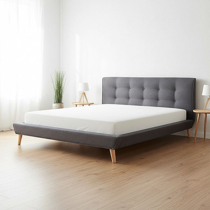 Deluxe Grey Queen Bed Frame | Greenora Living Australia