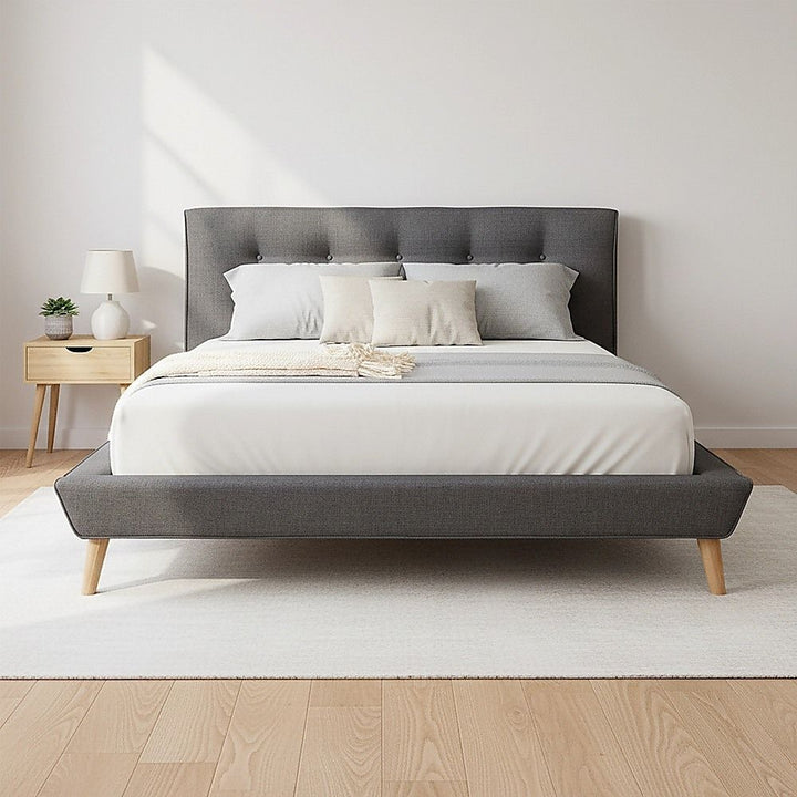Deluxe Grey Queen Bed Frame | Greenora Living Australia