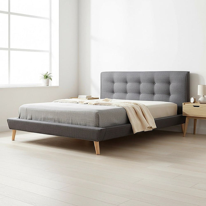 Deluxe Grey Queen Bed Frame | Greenora Living Australia