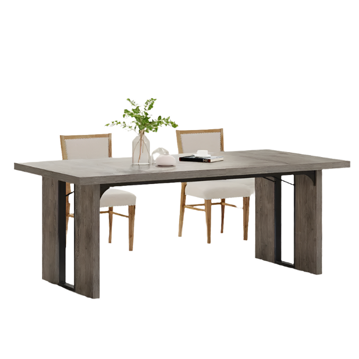 Homestead Grey 180cm Rustic Farmhouse Dining Table – Vintage Grey Wood Finish | Seats 6–8 | Multi-Use - Greenora Living