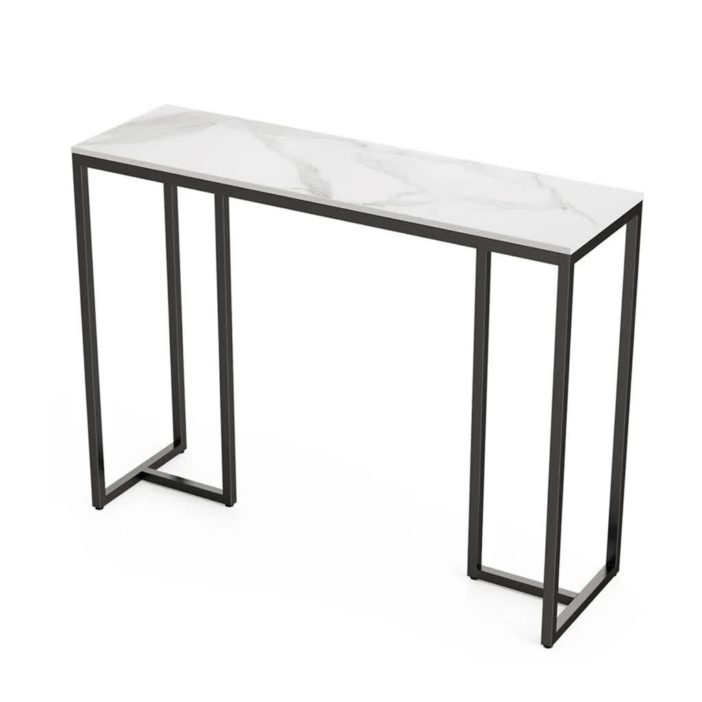 Aurelia White Sintered Stone Console Table 100cm – product view 3
