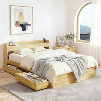 Aura Wood Queen Bed Frame | Greenora Living Australia