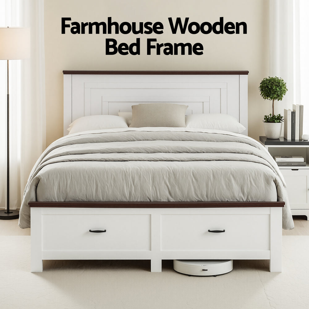 Solano White Queen Bed Frame | Greenora Living Australia
