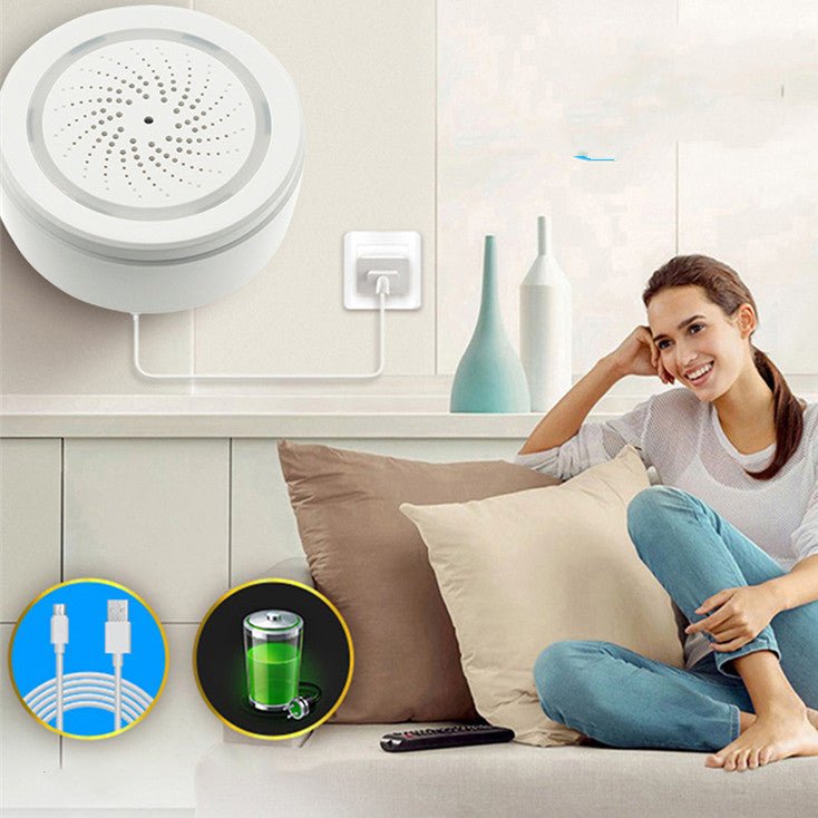 SafeSense™ Smart WiFi Siren Alarm | Strobe Light, Anti-Tamper & USB Powered | Greenora Living Australia