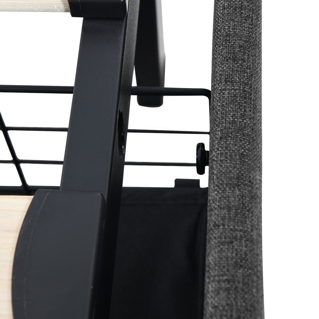 Haven King Bed Frame | Grey Linen, RGB LED, 4 Storage Drawers &amp; USB Charging | Greenora Living Australia