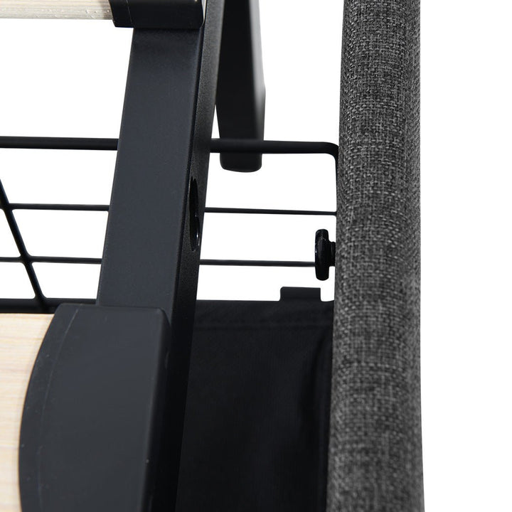 Haven King Bed Frame | Grey Linen, RGB LED, 4 Storage Drawers &amp; USB Charging | Greenora Living Australia
