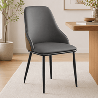 Siena Upholstered Armchair Set of 2 – Dark Grey